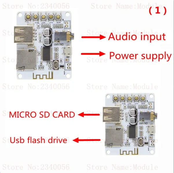 Карта Micro USB TF 3 7 в плата аудиоресивера Bluetooth беспроводной стерео звуковой модуль