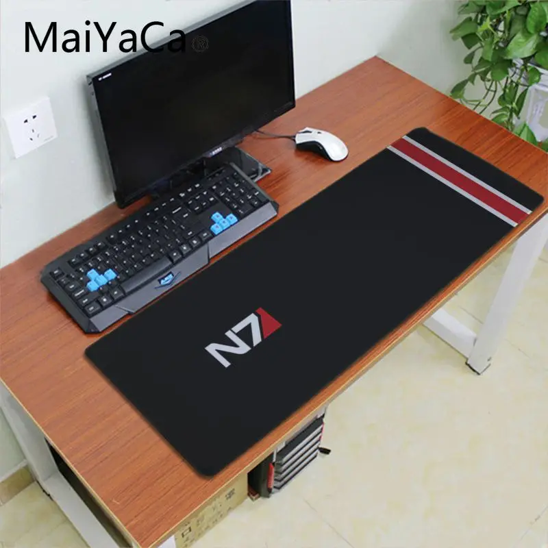 Высококачественные игровые коврики Maiyaca с эффектом массы логотипом игры N7 коврик