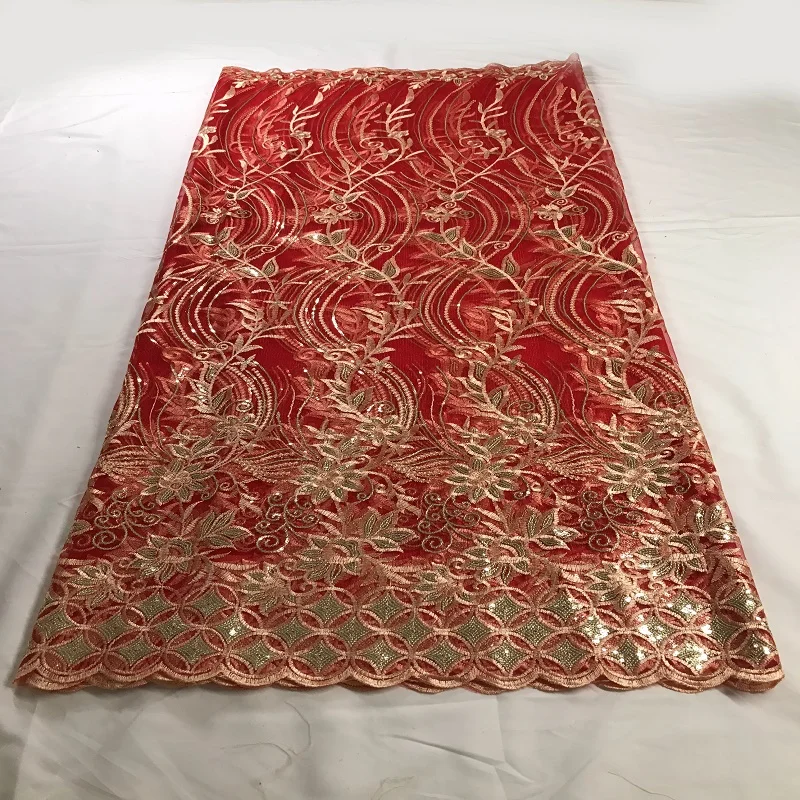 Новинка 2019 французское нигерийское кружево ткани высокого качества блестки тюль