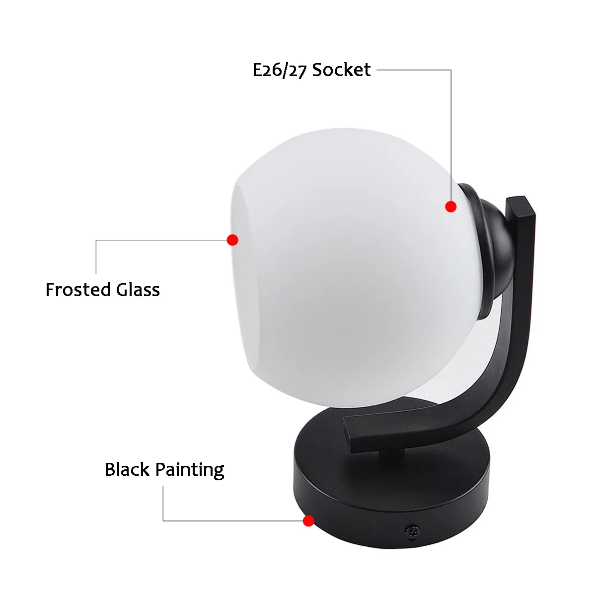 GLW Стекло светильник Настенный коридор ретро дома Бра Винтаж проходу огни майка белая освещение Лофт