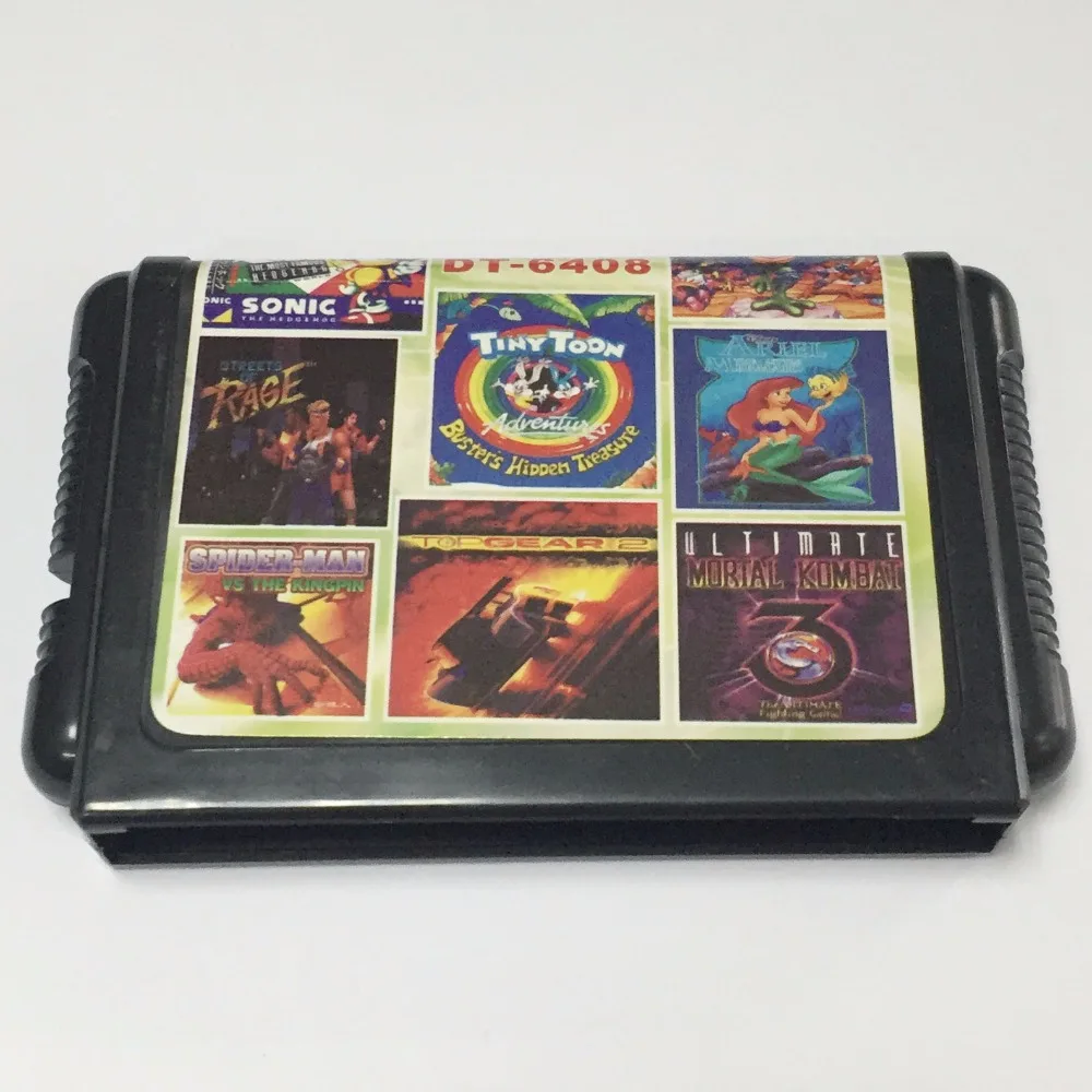 Игровая карта Sega MD 18 в 1 16 бит игровой картридж система Megadrive Genesis 6403 Бесплатная