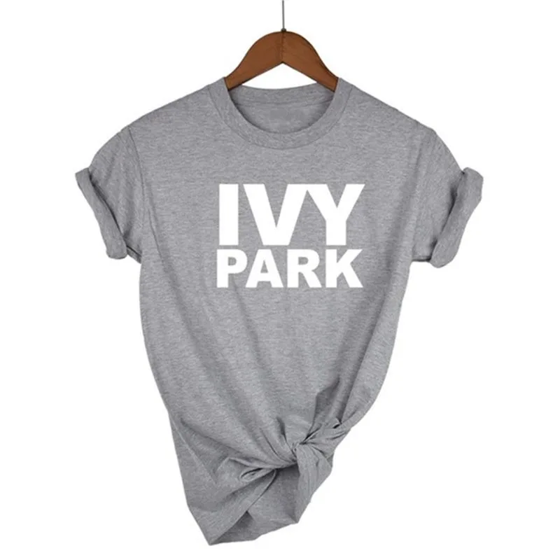 Новинка 2019 года IVY PARK с буквенным принтом для женщин футболка смешной короткий
