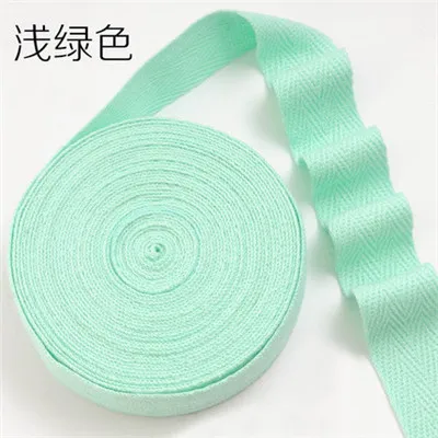 light green Красочные 10 мм 20 мм шеврон хлопок ленточки для волос Herring Bonebinding Лента кружевная отделка для упаковочные аксессуары DIY 5 метров - Цвет: light green
