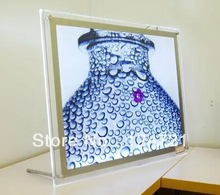 Тонкий светящийся край с подсветкой светодиодный Кристалл Лайтбокс рекламная