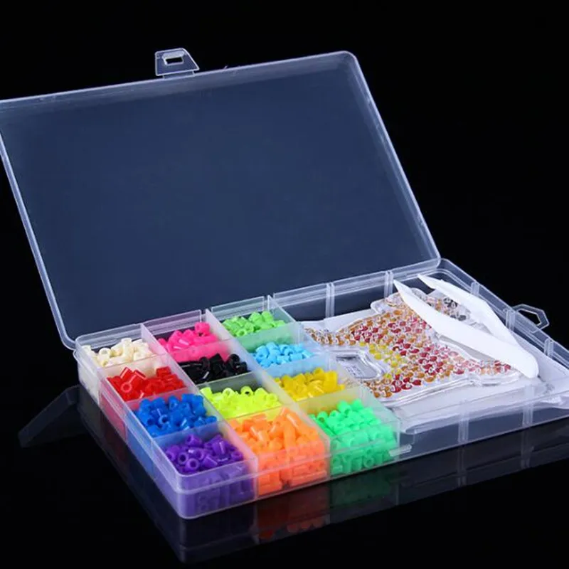 12 цветов Perler Beads1200pcs коробка набор 5 мм Хама бусины EVA предохранитель бусины для детей Обучающие головоломки игрушки