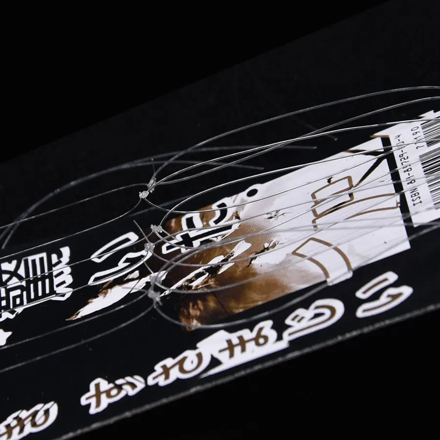 JYJ 1 bag hook size 9 leurre sabiki rigs for Mackerel Feathers real fish skin sea water fishing string | Спорт и развлечения