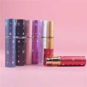 Лидер продаж, 1 шт., 5 мл, портативная модная Роскошная дорожная многоразовая мини-флакон для духов, распылитель, алюминиевая флакон для духов, легко носить с собой
