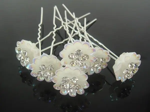 

80 PCS Bridal Wedding Crystal Flower Hair Pins Hair Accessory //FREE SHIPPING