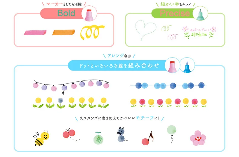 Tombow Play color Dot двухсторонний водный цветной маркер для жирных и Fineliner наконечников 0,3 точное написание цвета ing Bullet Journal