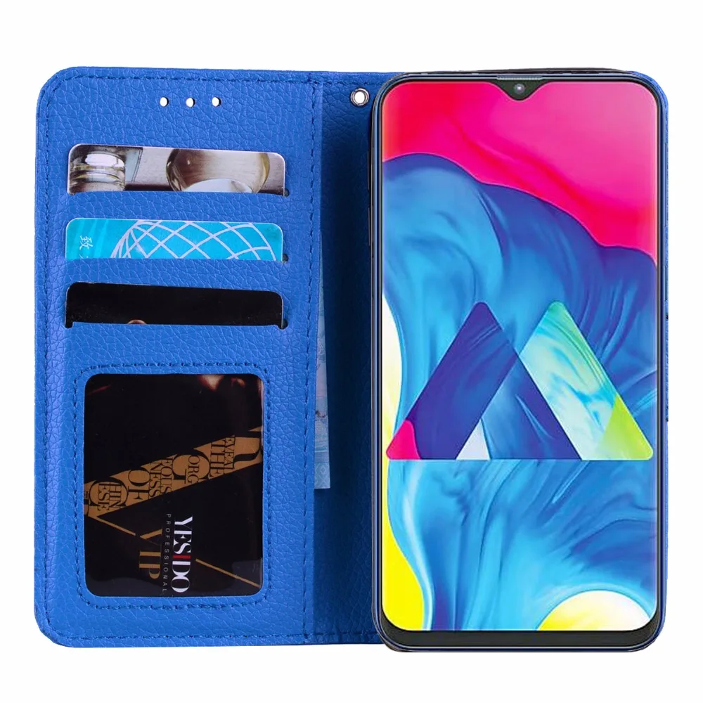 Кожаный чехол книжка для Samsung Galaxy M10 M20 M30 A30 A50 20 шт./лот 3 карты +