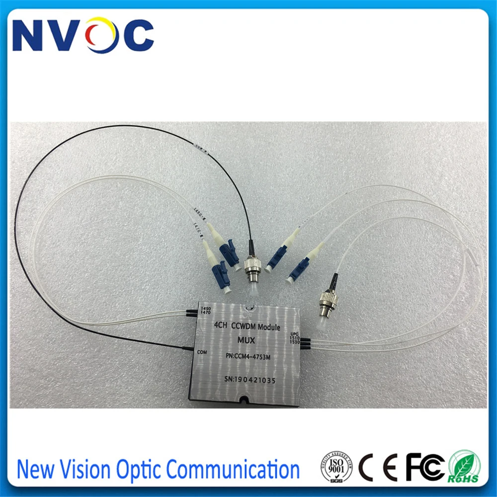 Фото 1*4 CCWDM Mux/Demux модуль с 25 см LC/UPC(1470,1510, нм) разъем и 35 см портом FC/UPC COM, с 35 см портом FC/UPC UPG №4