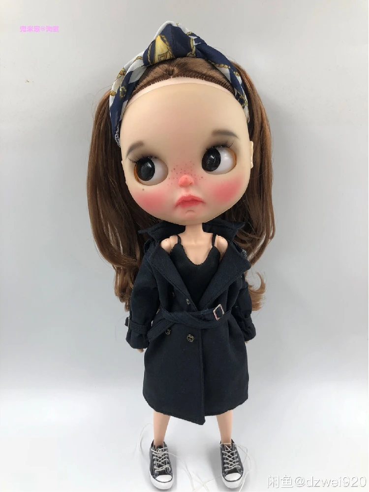 1 шт. модная длинная штормовка Blyth dolls цвета хаки для кукол Blyth Licca Azone 1/6 Аксессуары плащ-Пыльник Одежда для кукол