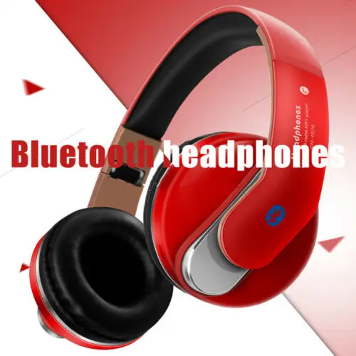 Портативные беспроводные Bluetooth наушники складная гарнитура FM радио Hi-Fi супер бас