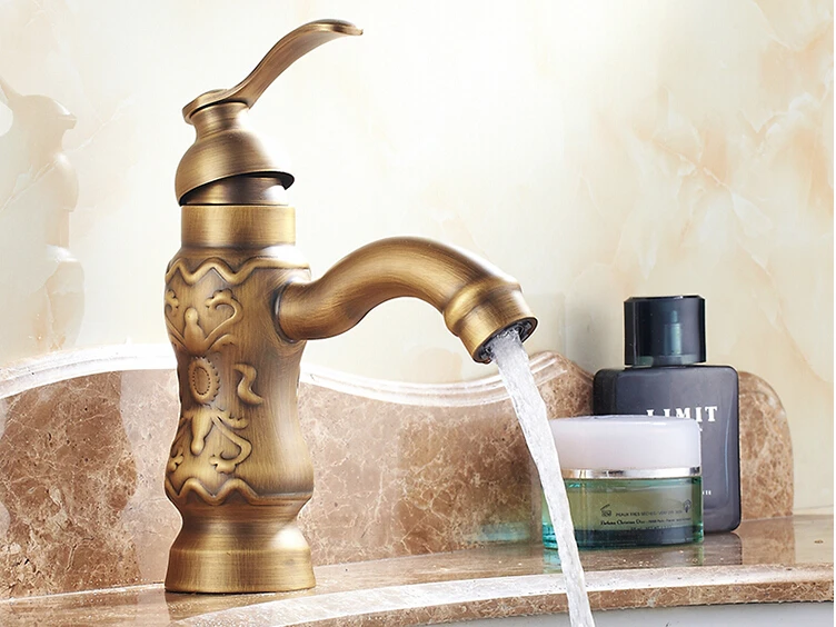 new arrival high quality antique luxury art carved bathroom single lever design sink faucet basin tap mixer | Обустройство дома