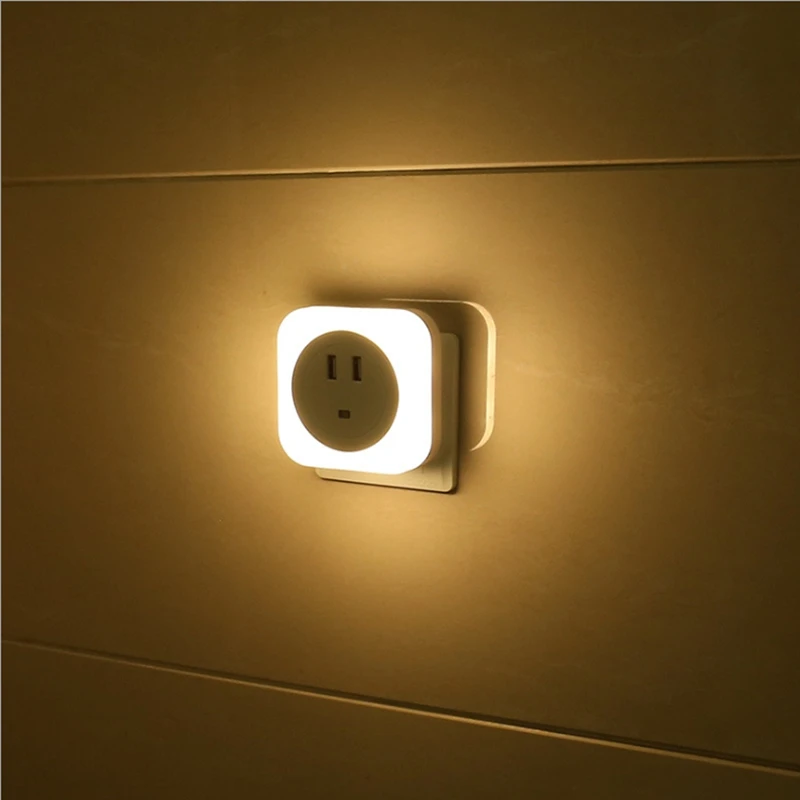 Светодиодный ночник с датчиком 2 Usb зарядным гнездом Led 0 5 Вт Автоматическая