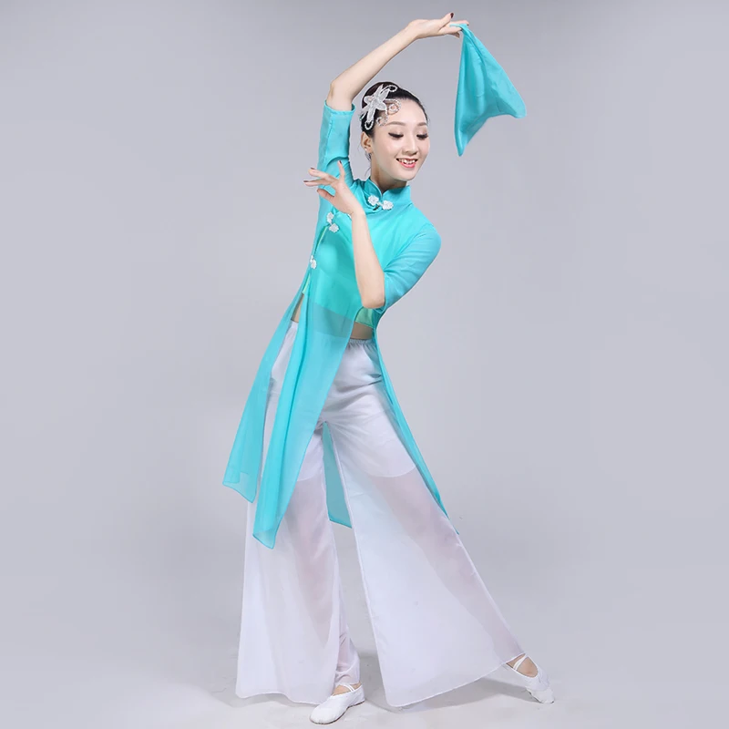 Ограниченный выпуск китайский Hanfu Сценические костюмы для певцов костюм для классических танцев женские кайт Китайский Стиль монохромный форма