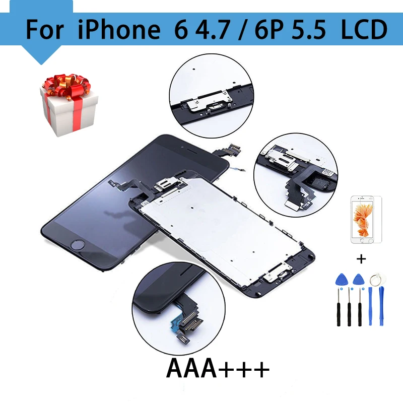Дисплей в сборе для iPhone 6 Plus ЖК дисплей с сенсорным экраном качество ААА