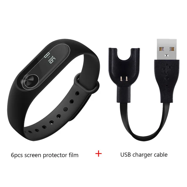 6 x film add charger Браслет для mi Band 3, металлический браслет из нержавеющей стали, браслет на запястье, ремешок для Xiaomi mi, браслет 3, сменный Браслет для mi Band 3 - Цвет: 6 x film add charger