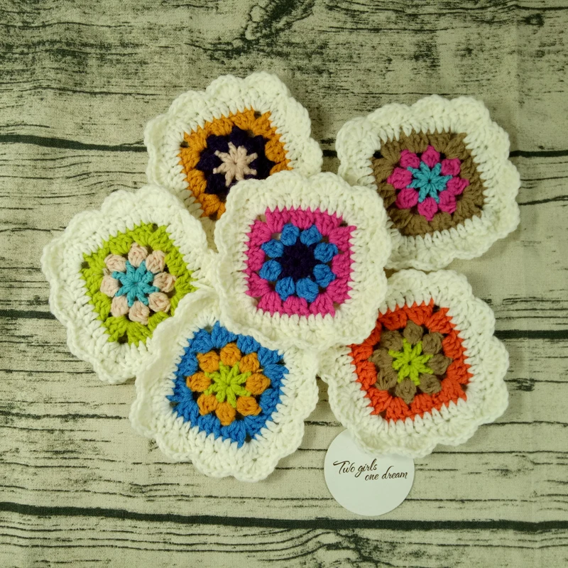 Ностальгическая ручная работа вязание крючком Doilies DIY чашка коврик настольная