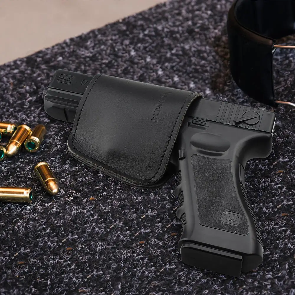 Vapanda охотничья кобура, черная кобура с зажимом, сумка для Glock 17 18 19 1911 Beretta 92, кобура для тактического пистолета IWB OWB, кожаные кобуры