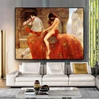 Женская Годива от Джона колли, Обнаженная Картина на холсте женщина, постеры и принты, скандинавский настенный Поп-Арт картина для декора гостиной