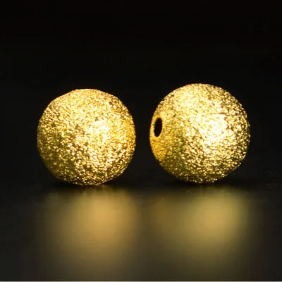 Круглые матовые медные бусины-разделители 4 мм 6 8 50 шт