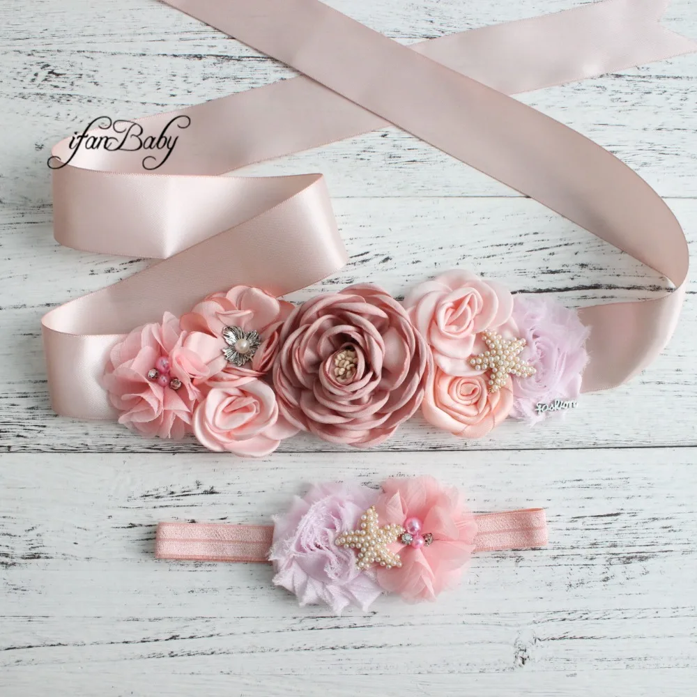 Цветочный пояс и повязка на голову ifanBaby |