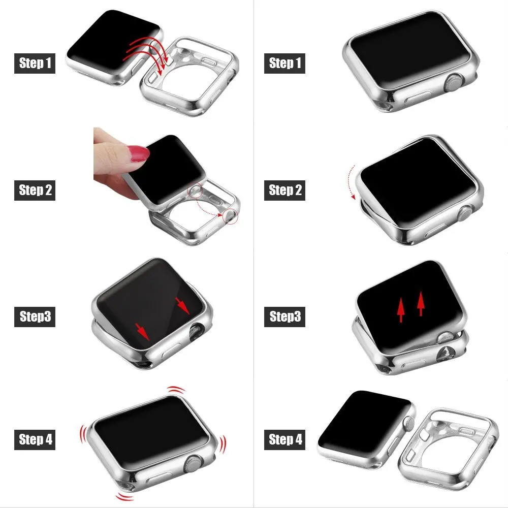 For Apple Watch Series 2/3 TPU Scratch-resistant Flexible Soft Case Slim Lightweight Protective Bumper Cover iWatch Accessories |