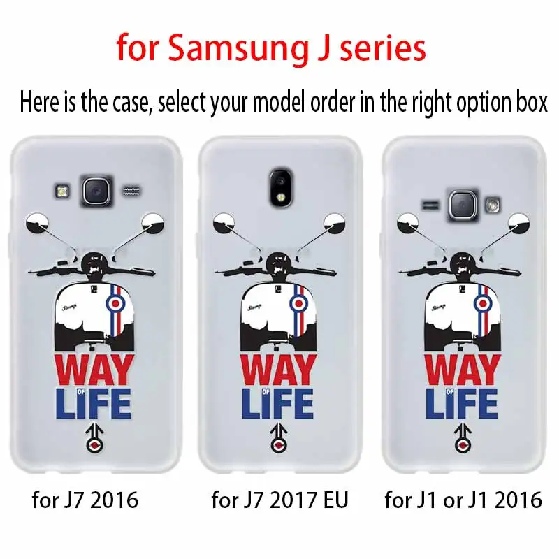 Чехол Vespa для скутера Samsung J8 J4 J6 Plus 2018 J5 J3 J7 2017 EU 2016 Prime силиконовый чехол телефона