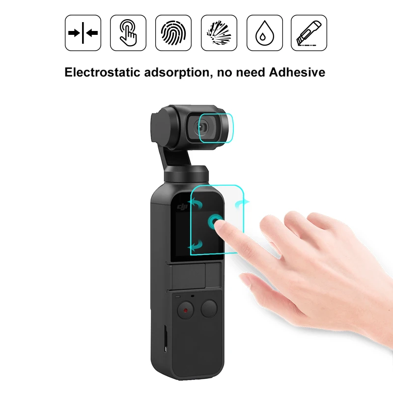PULUZ HD закаленное стекло Защитная пленка для экрана DJI OSMO Pocket Camera Gimbal