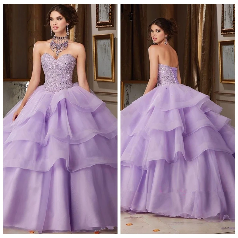 Сексуальная Милая бальное платье светильник фиолетовое Пышное Платье с бисером