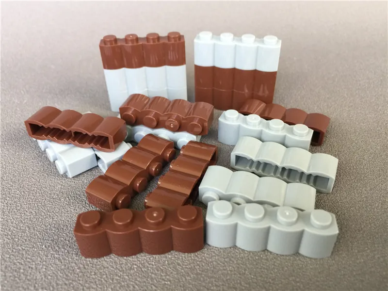 20 шт./лот MOC кирпичи сделай сам модифицированные 1x4 бревна подходит для 30137