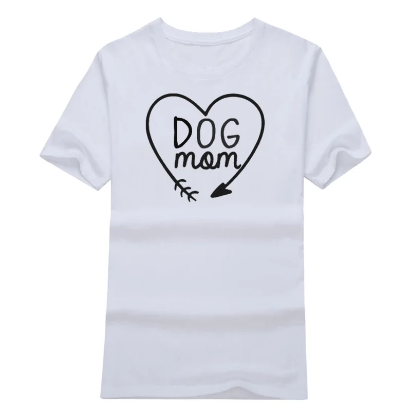 

2021 Women'sCotton T-Shirt Summer O Neck T shirt Casual Short Sleeve T Shirt Girl Fashion Top Dog Mom Letter Printed Plus Size