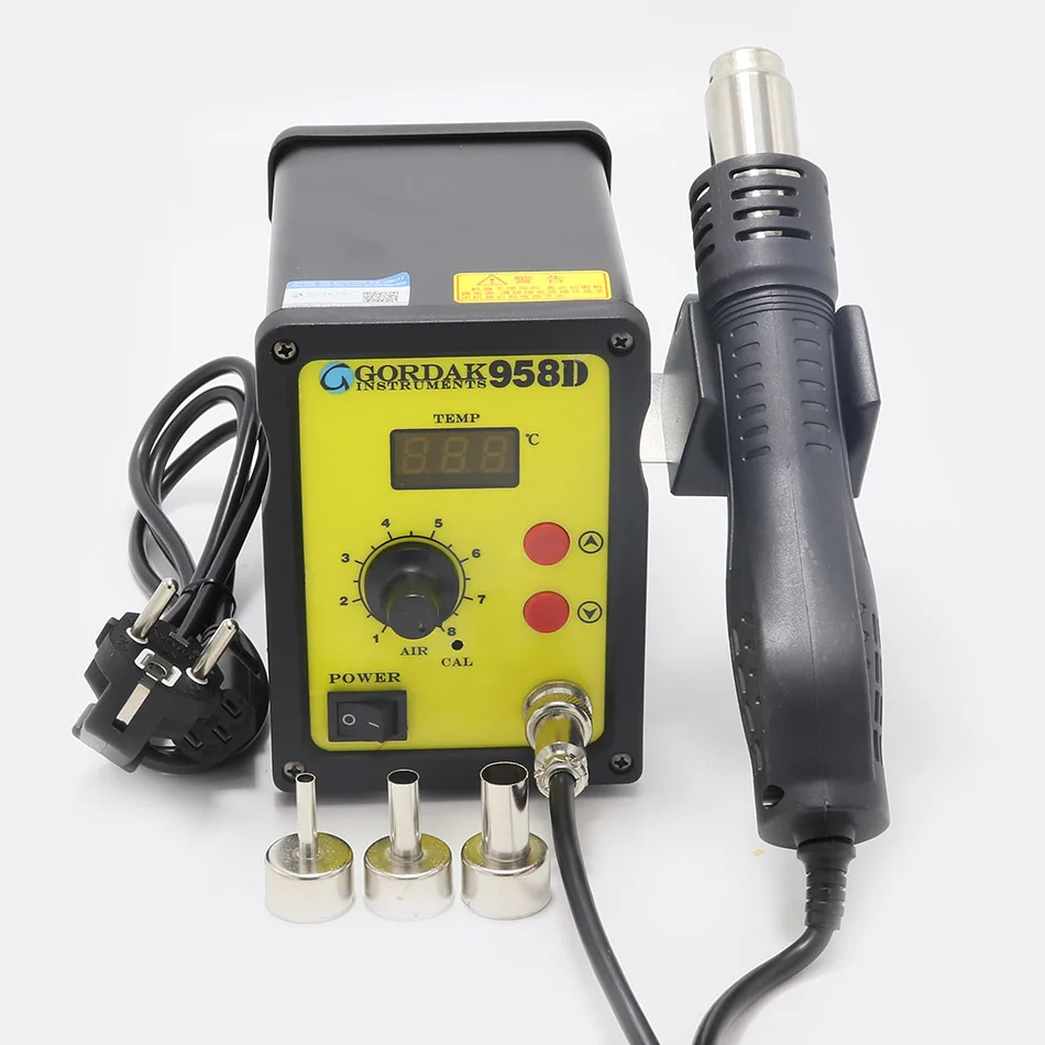Package A GORDAK 958D Антистатическая 220 В 450 Вт паяльная станция Тепловая пушка для ремонта SMD паяльная станция Бессвинцовая паяльная станция - Цвет: Package A