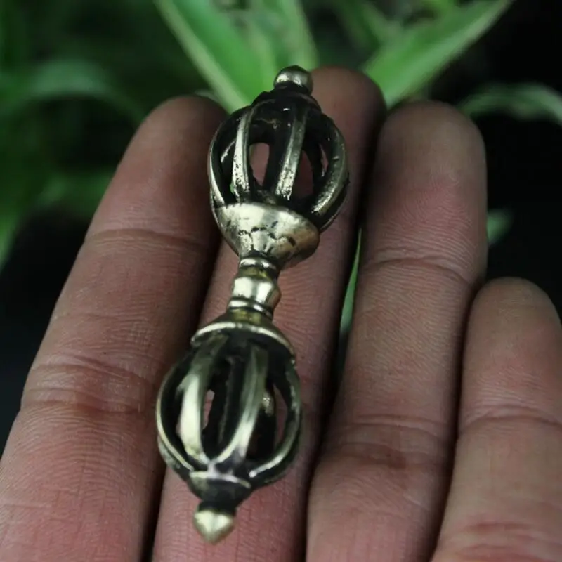 Тибет Vajrayana Малый инструмент Buddist Brass Пест Ваджра с различными