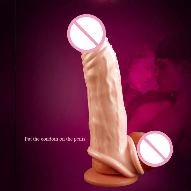 Reusable Delay Enlargement condom 2 rings Silicone Penis Extension Sleeves For man Adults Intimate Goods Condoms Cock Rings | Красота и