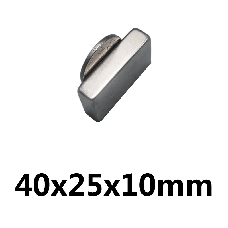 1 шт. 40x25x10 мм N35 Сильный квадратный NdFeB редкоземельный магнит 40*25*10 мм неодимовые магниты 40 мм x 25 мм x 10 мм