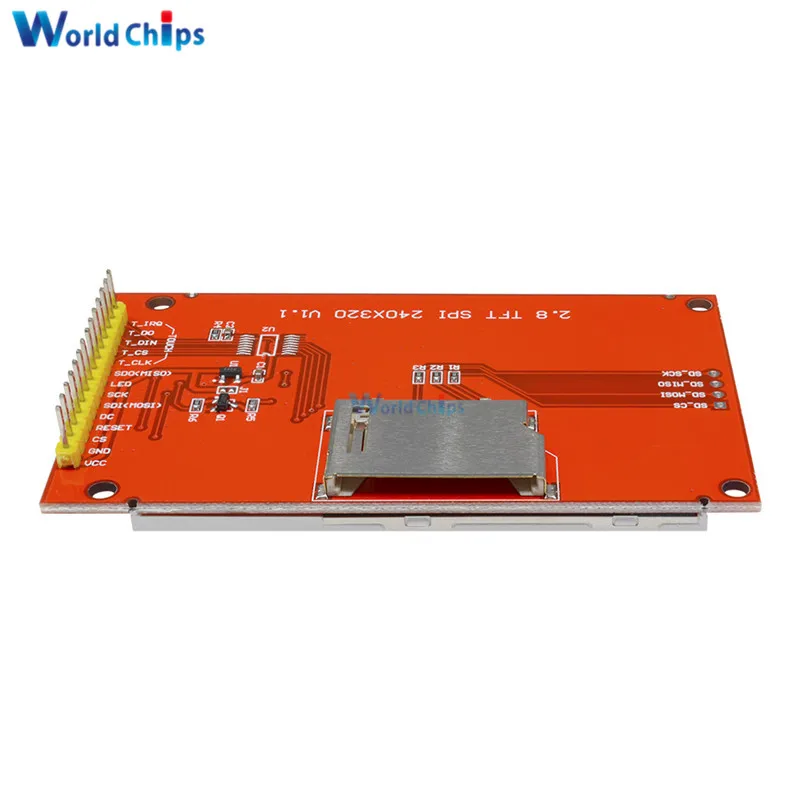 2," 240x320 SPI TFT lcd модуль последовательного порта с адаптером PCB Micro SD ILI9341 5 В/3,3 В 2,8 дюйма светодиодный дисплей для 5110 интерфейса