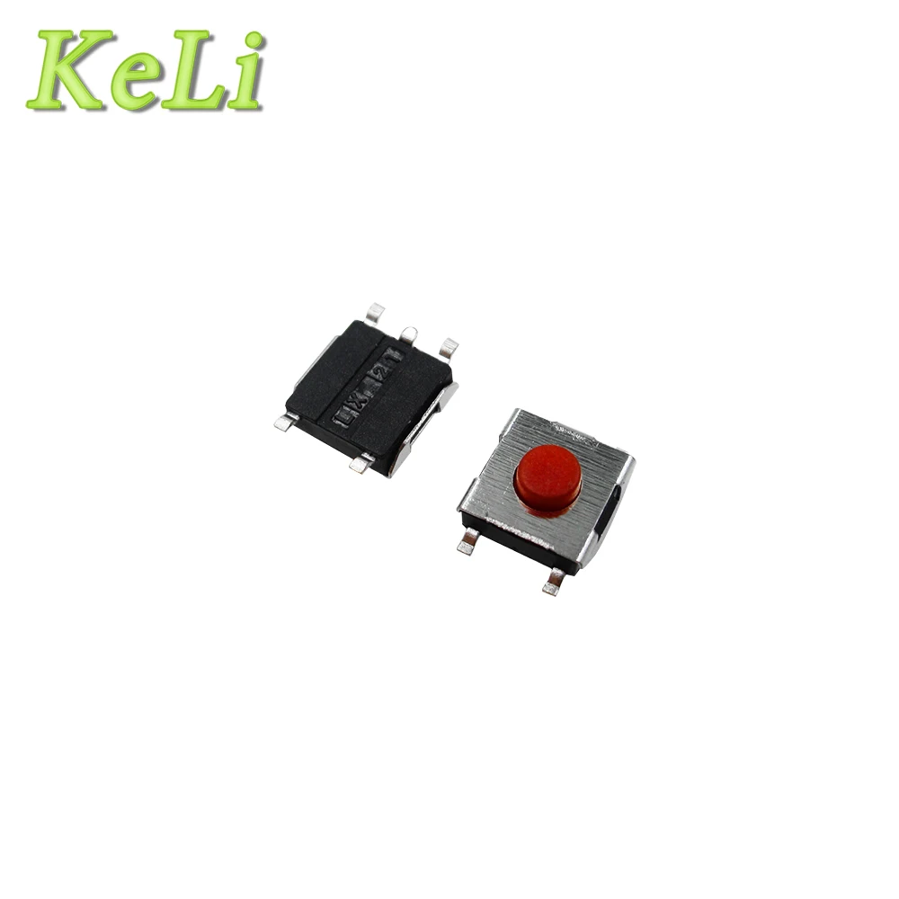 

1000PCS/LOT 6*6*3.1 SMD Momentary Tact Tactile Push Button Switch 4pins Waterproof Copper red head 6x6x3.1 LCD Monitor Switch