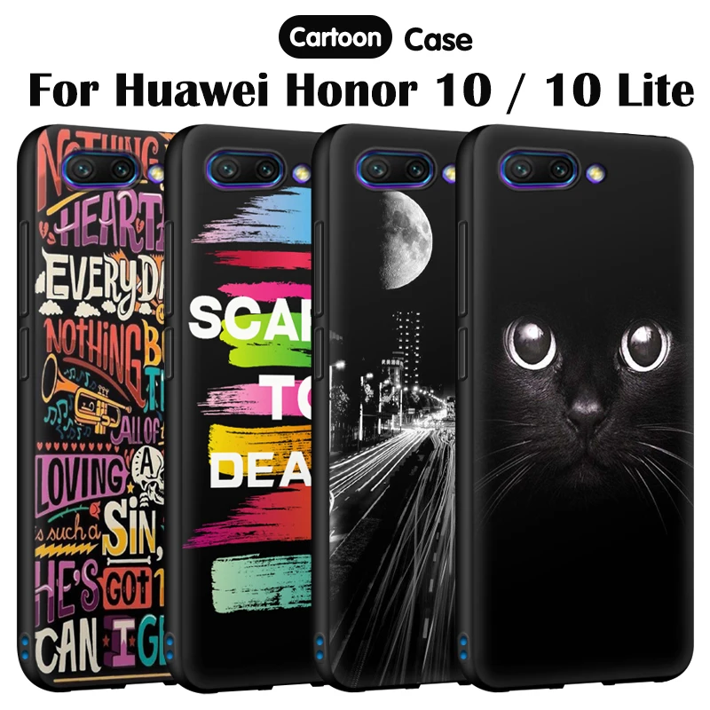 Мягкий силиконовый чехол EiiMoo для Honor 10 Lite задняя крышка телефона с милым