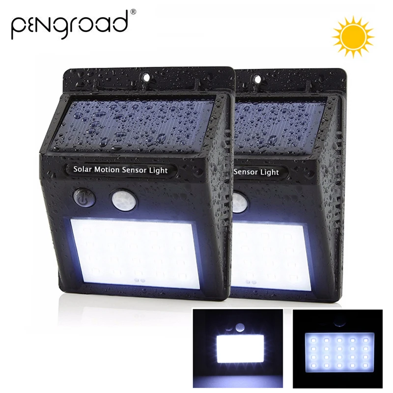 Solar Power Rechargeable LED Light 20/30 Leds Outdoor Motion Sensor Wall Garden Yard Waterproof Lamp 2PCS SL025 | Лампы и освещение