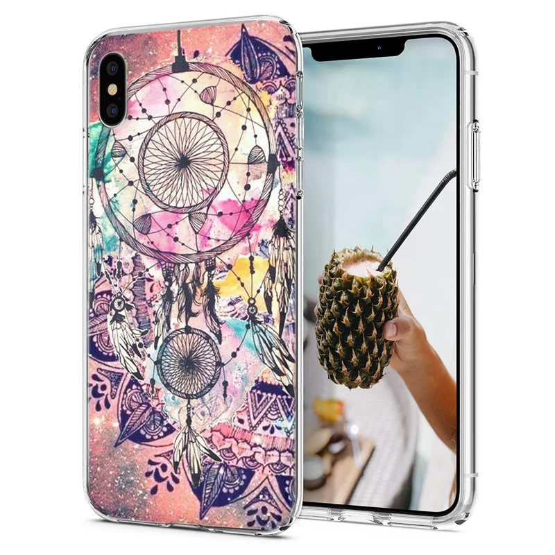 Soft Phone Case For iPhone 6 7 8 XS Covers TPU Colorful Pig Unicorn Mandala Pattern Fundas X Max F070 |