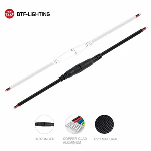 5 пар разъемов постоянного тока с фиксаторной пряжкой белыйчерный 15 см длина провода, DC 5,5x2,1 мм Мужской Женский Разъем для источника питания