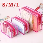 Женская сумка на молнии, прозрачная Водонепроницаемая косметичка из ПВХ для макияжа, косметичка
