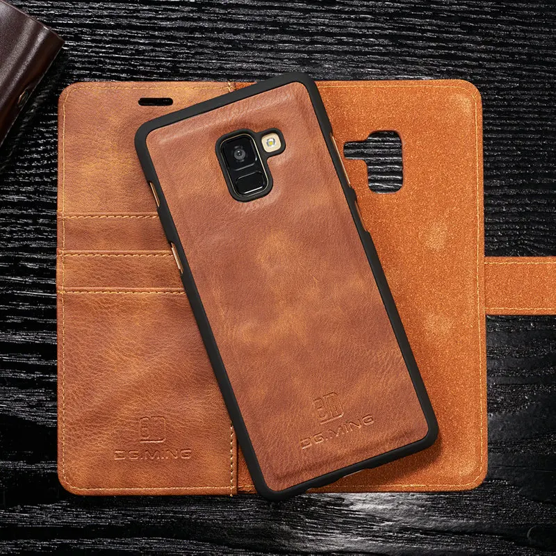 Кожаный чехол-бумажник DG.MING для Samsung Galaxy A320 A6 A7 A8 Plus A9 2018 чехол A21S A31 A51 A71 A81 A91 M30S M31S M51