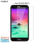 2 шт., Защитное стекло для LG K10 2017, закаленное стекло для LG K10 2017, стеклянная Защитная пленка для телефона LV5 M250N WolfRule