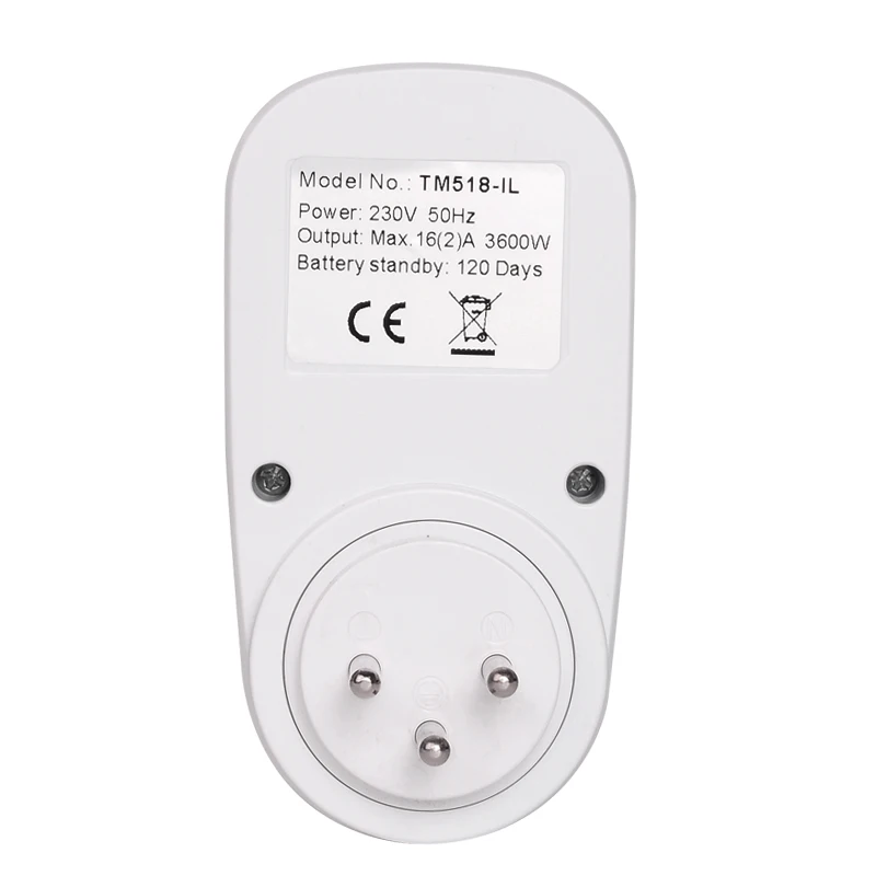 SINOTIMER Israel Plug, цифровой Еженедельный Программируемый Электрический настенный штепсель, розетка с таймером, розетка, часы 220 В