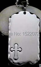 

Wholesale and retail Cross Stainless Steel Dog Tag cheap custom metal cross dog tags hot sales cut cross dog tags