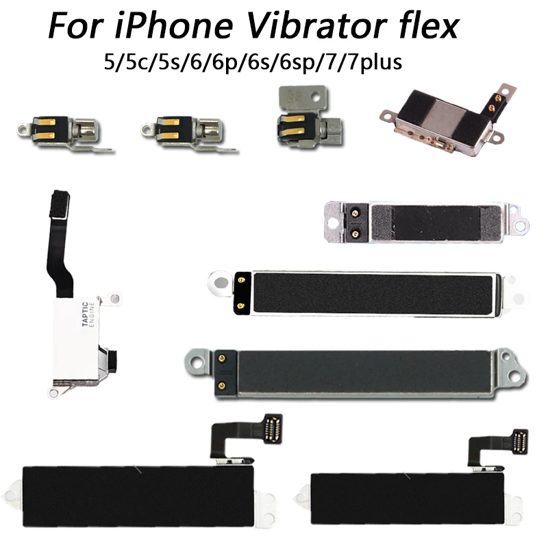 1 шт. для iPhone 5 5S 5C 6 6 plus 6S Plus 7 8 8 Plus X Мотор Вибрационный гибкий кабель запасные части для сотового телефона