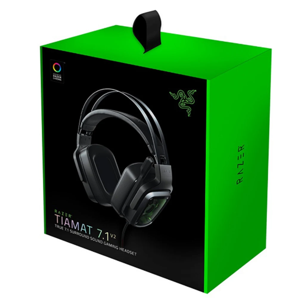 Оригинальная игровая гарнитура razer Tiamat 7,1 V2 с аналоговым цифровым объемным звуком с микрофоном 50 мм настраиваемые драйверы для наушников